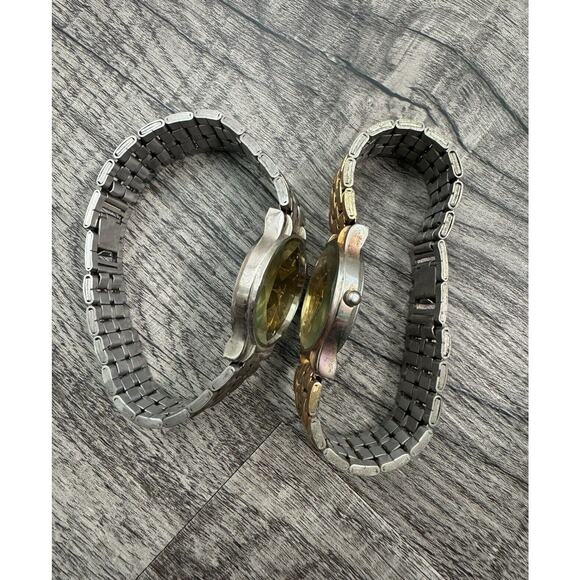 Rare Vintage Citizen Gold And Black Dial Watch Men’s Lot Of Two Embossed Glass - Picture 14 of 16